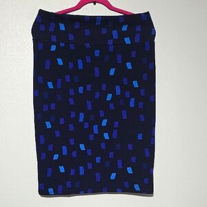 LuLaRoe Cassie Black Pencil Skirt Knee-Length